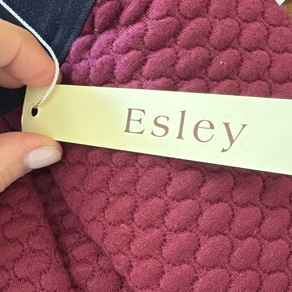 Esley Textured A-Line Skirt in Deep Burgundy - Picture 4 of 4